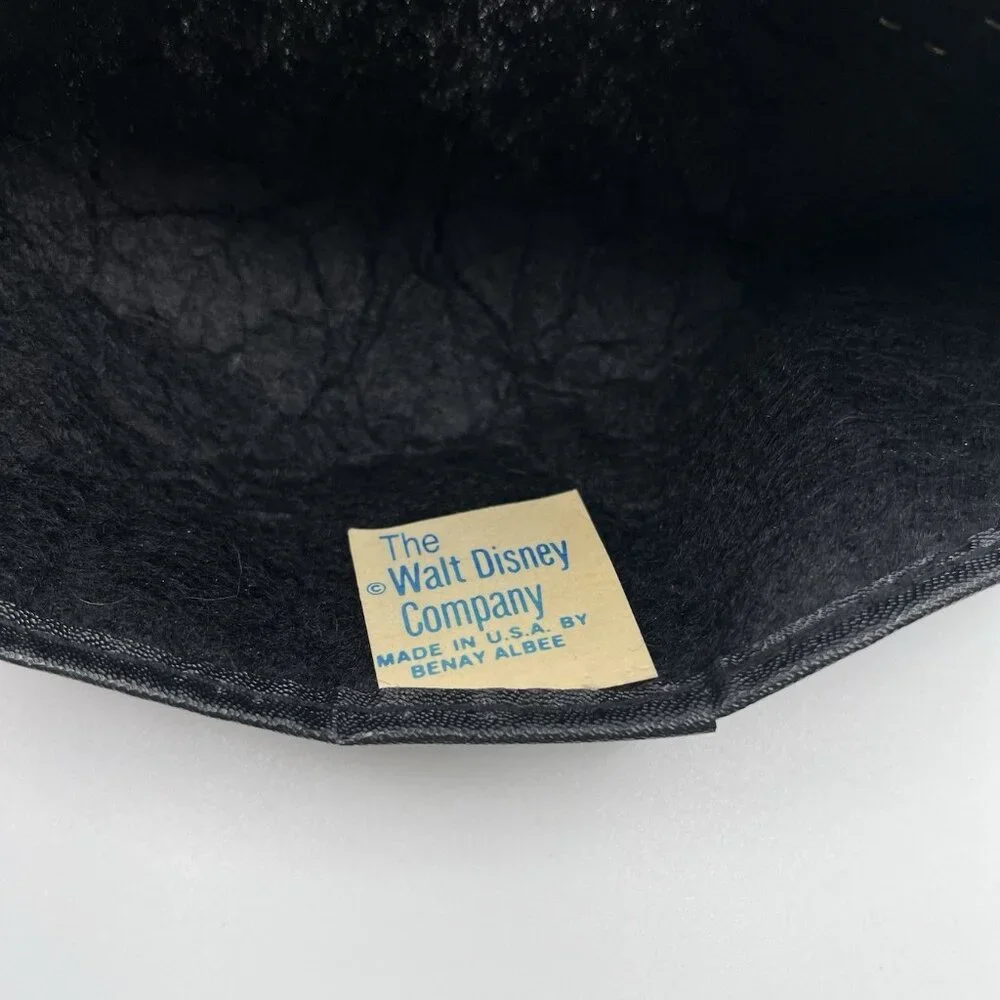 Vintage 1980s Disney Channel Black Mickey Mouse Ears Hat Benay Albee Promo RARE